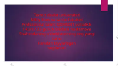 mustaqil ishlar/iqtisodiyot — PPTX