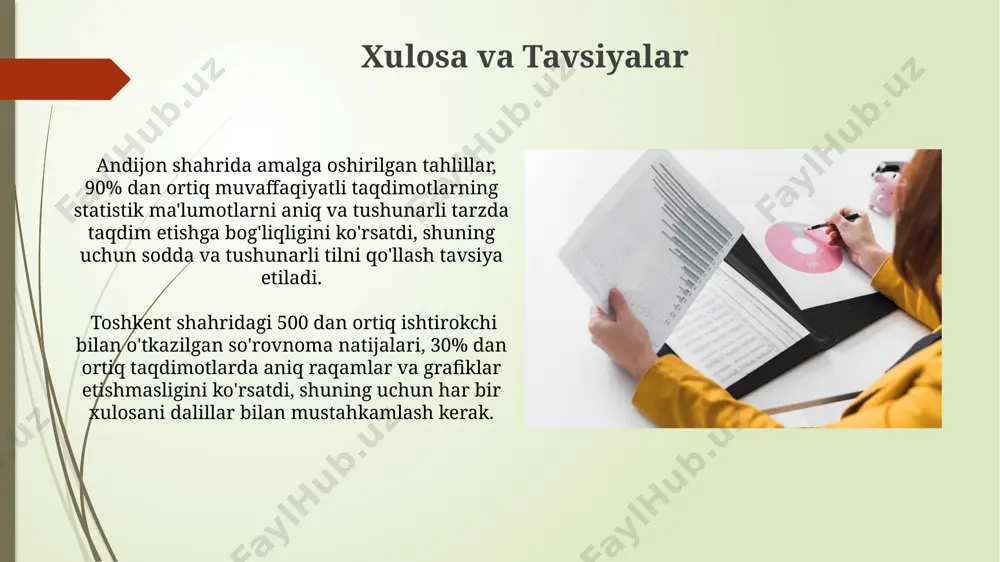 taqdimotlarda statistik usullardan foydalanish - Page 5