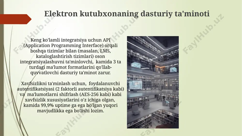 0 dan ortiq resurslarini shaxsiylashtirilgan holda taqdim etishga imkon yaratadi. kengaytirilgan haqiqat (ar) texnologiyalari yordamida o'quvchilarga 1000 dan ortiq 3d modellashtirilgan eksponatlarga kirish imkoniyati taqdim etiladi. e'tiboringiz uchun rahmat @taqdimot_robot image1.jpg image2.jpg image3.jpg image4.jpg image5.jpg image6.jpg image7.jpg image8.jpg image9.jpg