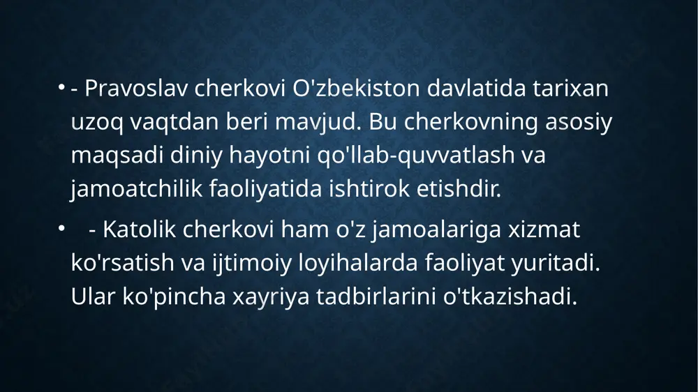 o'zbekistonda faoliyat yurutuvchi diniy tashkilotlar - Page 5