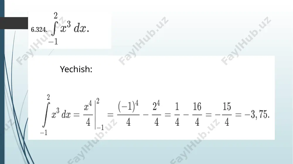 aniq integral. misollar - Page 5