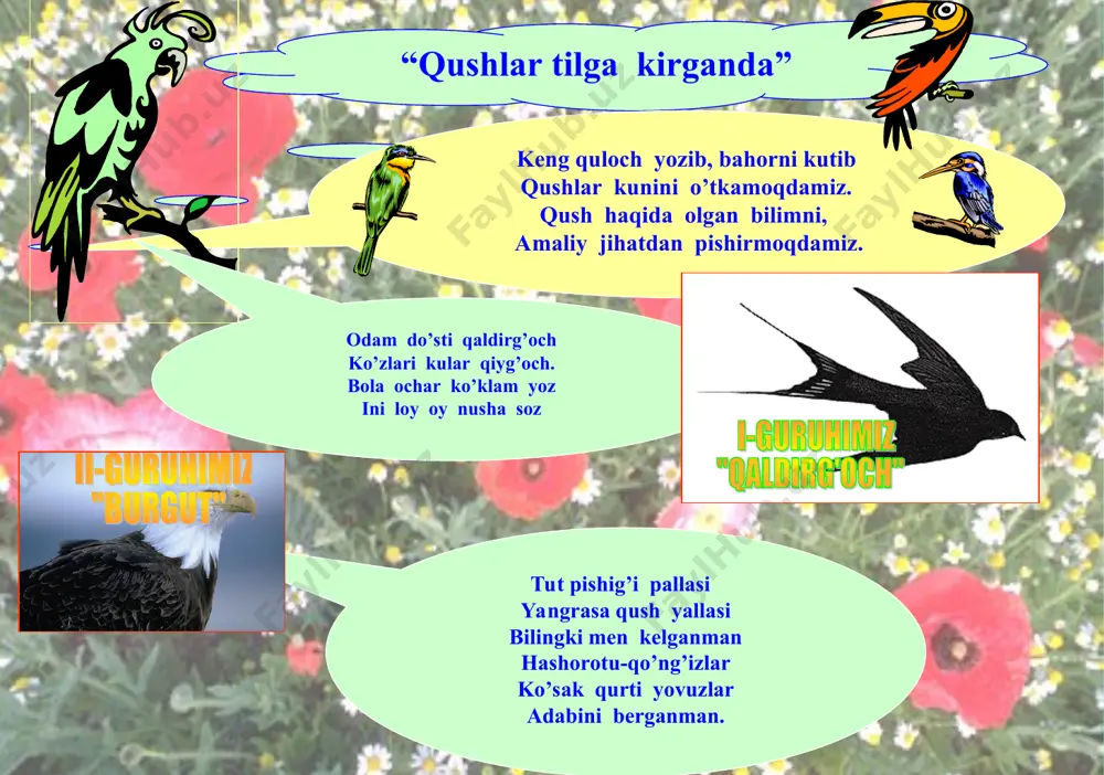 ishi tug'ma instinkt hisoblanadi. qishlov joyiga uchib ketadigan qushlarning yo`l topishi yulduzlarga qarab yo`l topadi quyoshga qarab mo`ljalga oladilar yer magnit maydonining o`zgarishiga qarab qushlarni halqalash qishlov joyi, uchib ketish yo'li, tarqalishi va umr ko'rishini aniqlash maqsadida qushlar halqalanadi. buning uchun qushning oyog'iga halqalash markazining manzili yozilgan yengil halqa kiydiriladi va yana uchirib yuboriladi. halqalangan qushni tutib olgan kishi halqani yechib olib, uni xat orqali ko'rsatilgan manzilga yuborishi kerak. halqalash tufayli o'rta osiyo laylaklarining shimoliy hindistonda, yevropa laylaklarining janubi-sharqiy tropik afrikada; bulbullarning tropik afrikada, qaldirg'ochlarning afrika va hindistonda qishlashi aniqlangan. xulosa hayot tarzining yil fasllariga qarab o'zgarishiga binoan qushlar o'troq, ko'chib yuruvchi va uchib ketuvchi guruhlarga ajratiladi. kun uzunligining qisqarishi qushlarning kuzda qishlov joylariga uchib ketishi; ko'payish instinkti esa ularning bahorda o'z vataniga uchib kelishi uchun signal bo'ladi. qushlarning uchib ketishi iqlimning mavsumiy o'zgarishi ta'siriga uzoq davr davomida moslanishidan iborat. qushlarning uchib o'tish yo'llari va qishlov joylari ularni halqalash orqali …