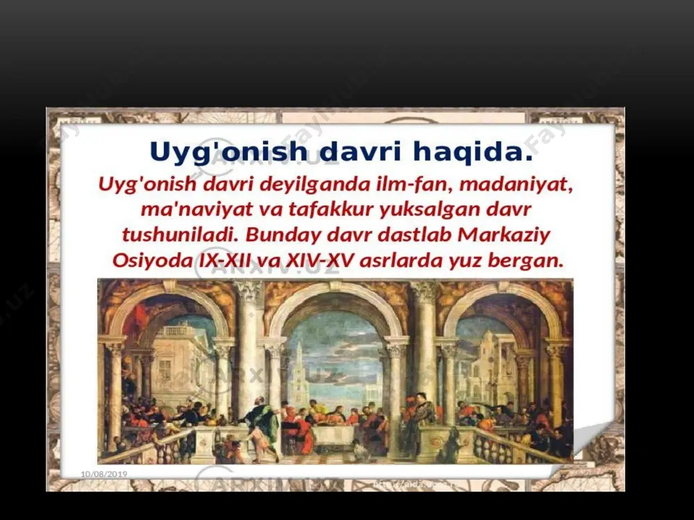 uyg’onish davri madaniyati taqdimoti - Page 4