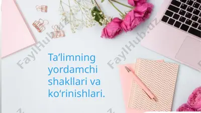 taʼlimning yordamchi shakllari va ko‘rinishlari — PPTX