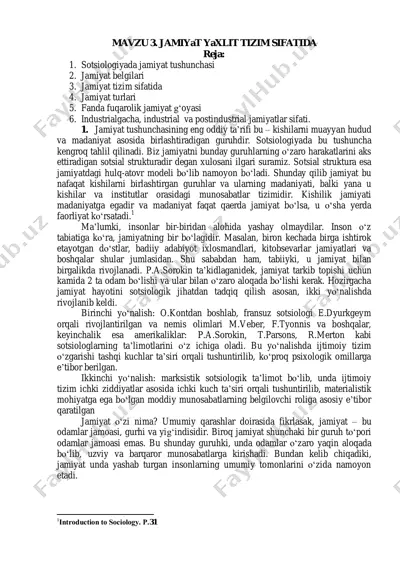jamiiyat tizimi sifatida — PDF