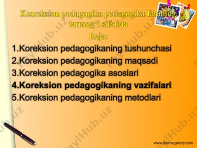 korreksion pedagogika pedagogika fanining tarmog’i sifatida — PPTX
