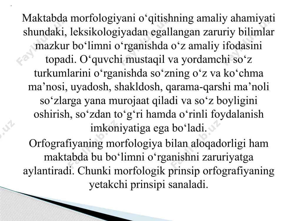 adi. munosabat shakllari bir so‘zda ketma-ket kelishi ham (chaqir/di/m, ista/sa/m), ko‘rsatkichsiz bo‘lishi ham (yugur, tanla) mumkin. . 6-sinf ona tili darsligidan berilgan fe’llarni uchta zamon shaklida ifodalang. ular ishtirokida nutqiy mavzu doirasida gaplar tuzib, yozing. to‘plamoq, saralamoq, yasamoq, so‘zlamoq, bormoq, yordam bermoq, amalga oshirmoq, qaror qilmoq. o‘tgan zamon fe’llari hozirgi zamon fe’llari kelasi zamon fe’llari -di, (-i)b, -yap, -yap, moqda, -a, -y, -(a)r -(a)yotir, -(a)yotib. matnni o‘qing va fe’llarni aniqlang. ular qaysi zamonni ifodalamoqda? fe’l zamonlarini o‘zgartirib, yuqoridagi matnni ko‘chiring. . feʼllarning zamon va shaxs-son qo‘shimchalari munosabat shakllari sanaladi. bu shakllarga ega bo‘lgan har qanday feʼl gapda kesim vazifasida keladi. feʼllar uch zamondan biriga tegishli harakat-holatni bildiradi: o‘tgan zamon, hozirgi zamon va kelasi zamon. xose 7 yoshida birinchilardan bo‘lib “ekologik bank”ka asos solgan (o‘tgan zamon). xosening tadbirkorligi ortidan bugun 2500 bola maktabga qatnayapti (hozirgi zamon). xose kelajakda 20000 bolaga yordam bermoqchi (kelasi zamon). harakat-holatning bajaruvchi shaxsini, bu shaxs bitta yoki …