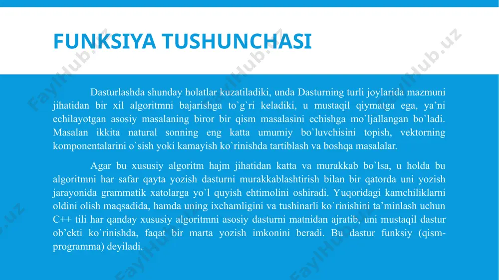 c++ da funksiyalar: tuzilishi va undan foydalanish - Page 4