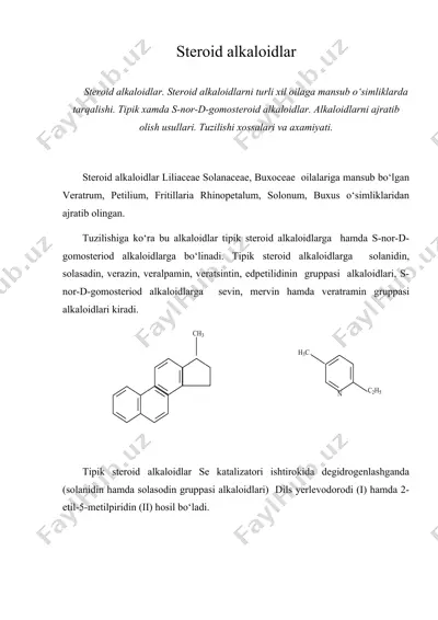 steroid alkaloidlar — DOC