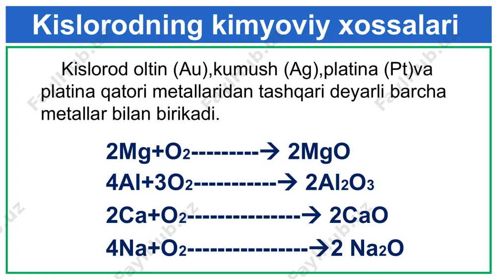 kislorodning kimyoviy xossalari - Page 4