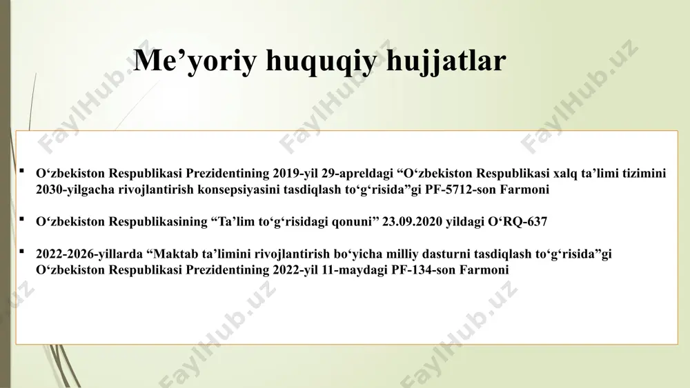 a malaka oshirish dasturlarini joriy etish, xodimlar uchun muntazam ravishda treninglar, seminarlar va konferensiyalar tashkil etish o‘qituvchilarning ish faoliyatini o‘quvchilarning yutuqlari asosida baholash, o‘qituvchilarning yillik baholash tizimini ishlab chiqish, bunda o‘quvchilar natijalari va o‘qitish usullari inobatga olinadi. xodimlarning ish vaqtini kuzatish uchun biometrik tizimlarni joriy etish, maktabga biometrik qurilmalarni o‘rnatish va xodimlar ish vaqtini elektron tizim orqali nazorat qilish. yangi xodimlarni qo‘llab-quvvatlash va ularni kasbiy rivojlantirish uchun mentorlik tizimini joriy etish. tajribali o‘qituvchilarni yangi xodimlarga mentor etib tayinlash va ularning rivojlanishini nazorat qilish. 11 chora-tadbirlar rejasi t/r muammo muammoning yechimini amalga oshirish mexanizmi mas’ullar muddati natija 1. maktabda xodimlar ish vaqtini nazorat qilish maqsadida biometrik tizimlarni joriy etish. biometrik qurilmalarni o‘rnatish maktab ma’muriyati yil davomida maktabda xodimlar ish faoliyatini samarali nazorat qilish tizimini yaratishga yordam beradi va ta’lim sifatini oshirishga xizmat qiladi. xodimlarga tizimdan foydalanish bo‘yicha trening o‘tkazish qoidalarga rioya qilmaganlar uchun aniq jazo choralarini belgilash va ularni adolatli amalga …