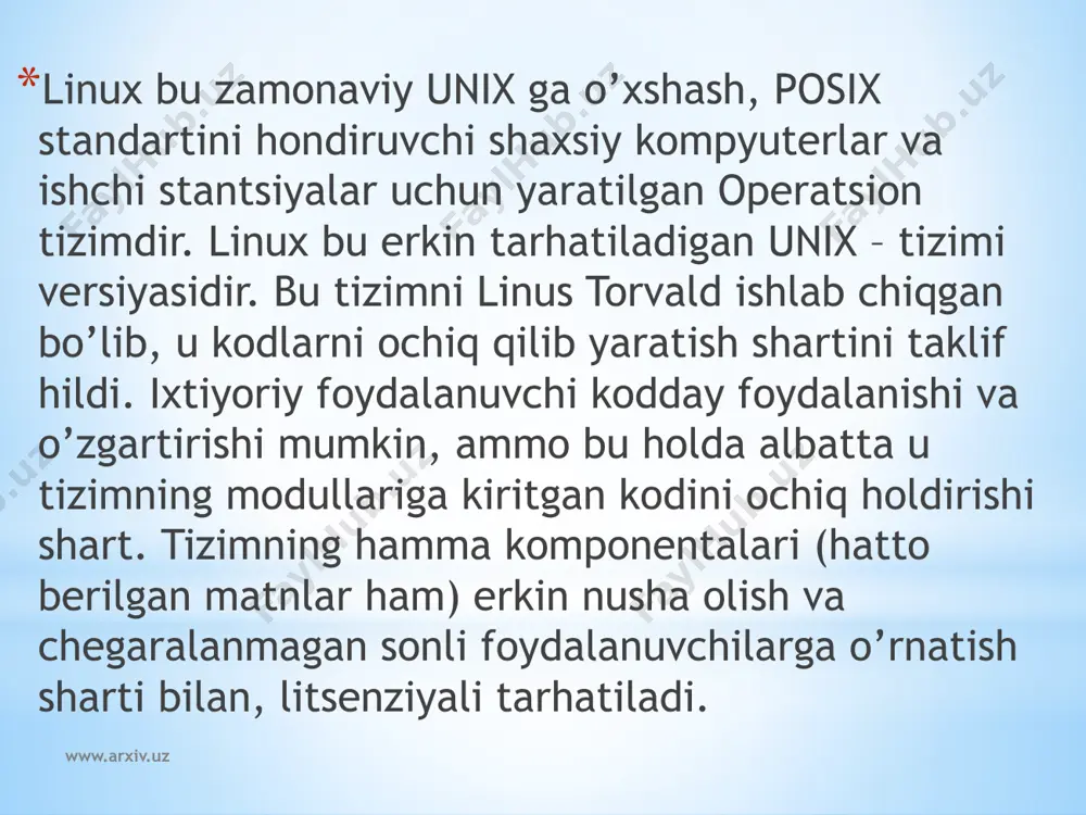 linux operatsion tizimi - Page 5