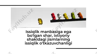issiqlik manba va o'tkazuvchanligi — PDF