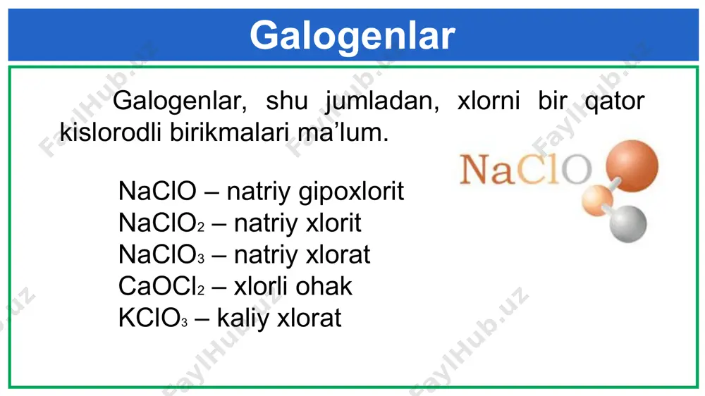 xloridning kislorodli birikmalari - Page 2