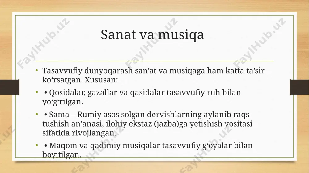 tasavvuf talimotining sharq madaniyatiga tasiri - Page 5