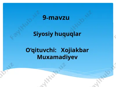 siyosiy huquqlar — PPTX