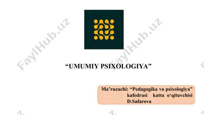 umumiy psixologiya — PPTX