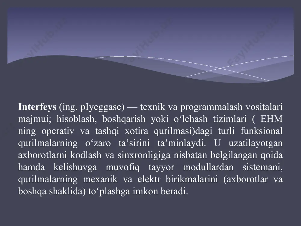 tall, crt monitorlar va boshqalar) maishiy qurilmalar va kompyuter uskunalari uchun. displayport 1.0 spetsifikatsiyasi bir vaqtning o'zida video signalni ham, audio oqimini ham uzatish imkoniyatini beradi (shu ma'noda yangi interfeys hdmi-ga butunlay o'xshash). e'tibor bering, maksimal o'tkazish qobiliyati displayport standarti 10,8 gbit / s ni tashkil qiladi, uzatish uchun nisbatan nozik, to'rt o'tkazgichli o'zaro ulanish kabeli ishlatiladi. xulosa displayport-ning xususiyati kontentni himoya qilish funksiyalarini qo'llab-quvvatlashdir (hdmi va udi-ga o'xshash). o'rnatilgan xavfsizlik boshqaruvlari hujjat yoki videofayl mazmunini faqat cheklangan miqdordagi "ruxsat etilgan" qurilmalarda ko'rsatishga imkon beradi, bu esa mualliflik huquqi bilan himoyalangan materialdan noqonuniy nusxa ko'chirish ehtimolini nazariy jihatdan kamaytiradi. va nihoyat, yangi standart ulagichlar bugungi dvi va d-sub konnektorlariga qaraganda yupqaroq. bu displayport-lardan kichik format faktorli apparat vositalarida foydalanish va ko'p kanalli qurilmalarni osongina qurish imkonini beradi. udi kompyuterlarni zamonaviy hdtv-larga ulash uchun ishlatiladigan hdmi interfeysiga deyarli o'xshaydi. udi va hdmi o'rtasidagi asosiy (va ehtimol yagona) farq audio kanalning yo'qligi …