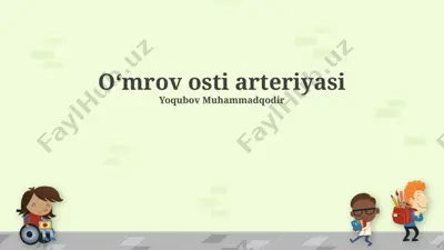 oʻmrov osti arteriyasi — PPTX