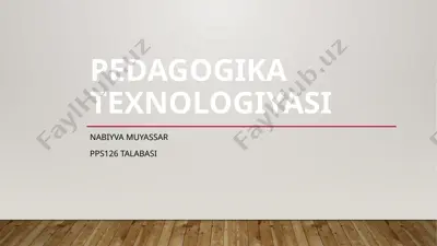 pedagogikatexnologiyasi — PPTX