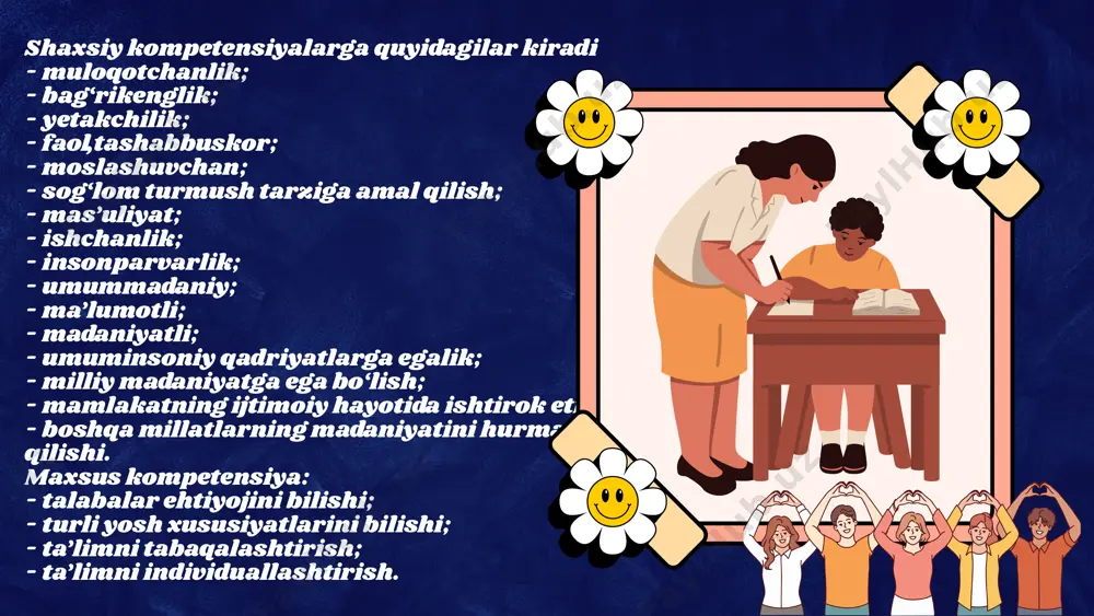 pedagogik psixologiya bo‘yicha kompetensiya tushunchasi va o‘qituvchining kasbiy kompetensiyasi - Page 5