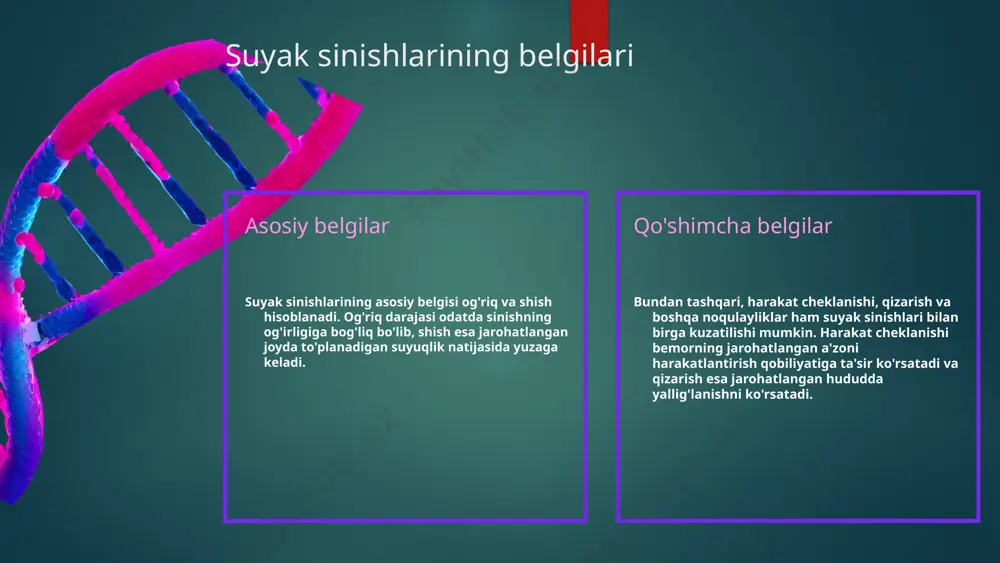 allardan foydalanishni o'z ichiga oladi: stem hujayralar va regeneratsiya texnologiyalari. kelajakda 3d bosib chiqarish texnologiyasi yordamida individual protezlar va implantlar yaratish, davolash jarayonini samarali qiladi. photo by national cancer institute on unsplash photo by national cancer institute on unsplash reabilitatsiya jarayoni: asosiy tushunchalar reabilitatsiya maqsadi reabilitatsiya jarayonining asosiy maqsadi bemorlarning funksional imkoniyatlarini tiklash va ularning hayot sifatini yaxshilashdir. bu jarayon bemorlarning jismoniy va psixologik sog'lig'ini yaxshilashga qaratilgan bo'lib, ularning tezda normal hayotga qaytishini ta'minlaydi. asosiy usullar va metodlar • jismoniy terapiya • rejalashtirilgan mashqlar • davolovchi massaj • psixologik yordam • elektr stimulyatsiya muvaffaqiyatli reabilitatsiya omillari reabilitatsiya jarayonining muvaffaqiyati ko'plab omillarga bog'liq, jumladan bemorning motivatsiyasi, davolovchi mutaxassislar bilan hamkorlik va bemorning sog'liq holati. bularning barchasi reabilitatsiya jarayonining muvaffaqiyatini belgilaydi. reabilitatsiyaning ahamiyati reabilitatsiya nafaqat bemorlarning jismoniy tiklanishini ta'minlaydi, balki ularning ruhiy holatini ham yaxshilaydi. shuningdek, reabilitatsiya jarayoni bemorlarning o'z-o'ziga bo'lgan ishonchini oshiradi va ularni jamiyatga qaytaradi. reabilitatsiya jarayonidagi bosqichlar reabilitatsiya bosqichlari …