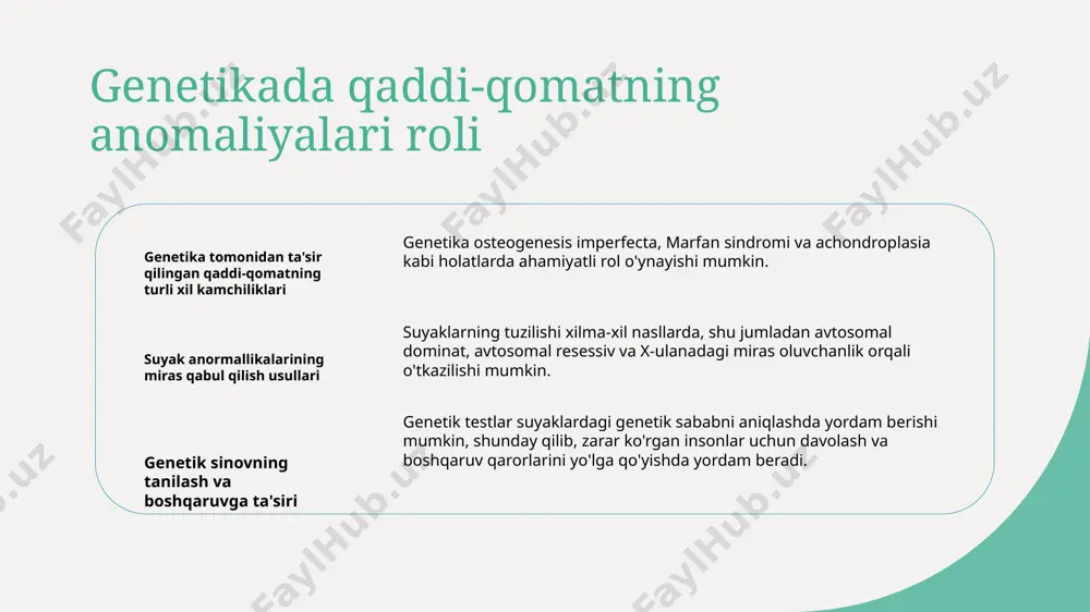 larga e'tibor prenatal o'simliklar tomonidan olgan qurish yoki merkur, bolalarda suyaklarning shakllanishi va o'sishi to'xtatilishi bilan natijalanishi mumkin. radiatsiya sug'irish yuqori darajadagi radiatsiya manbai, masalan, nuklear hadisalar, suyaklarda abnormallikalar va suyak kanseri kuchayishining o'sishi mumkin. jasoratli zarar bolalikda sodir bo'lgan kasalliklar va zararlar qaddi-qomatning shaklini va suyagini buzish kabi suyaklarda anormalliklarga olib kelishi mumkin. suyaklar o'sishida qaddi-qomatning roli suyaklarning tiklanishida ishtirok etadigan stvol qismlarining turlari o'ta qon tomirlari, hematopoetik tomirlar va o'rnatilgan pluripotent tomirlar, suyaklarning qaddi-qomatiga aylanib, suyak shakllanuvchilarga aylanish orqali, suyak tikuvchilari sifatida ahamiyatli roll suyaklarning tiklanishining mexanizmlari uzun qon tomirlari, o'sish faktorlarini ajratish va jarohat joyida immun tizimni modifikatsiya qilish orqali suyaklarning tiklanishiga to'g'ri olib keladi. suyak terapisi qo'llanilganida qattiq-qomatchilikning tiklanishida suyak terapiyasining qo'llanil stem qurilishi terapiyasi, suyak qirg'og'i, osteoporoz va suyak defektlarini davolashda vaqtincha qurilish usullariga alternativ sifatida potentsialni ko'rsatib kelmoqda. suyaklarning salomatligiga fizik faoliyatning ta'siri 1 2 3 o'lchovli mashqlarning foydali xususiyatlari regular fiziksel faoliyatning ahamiyati …