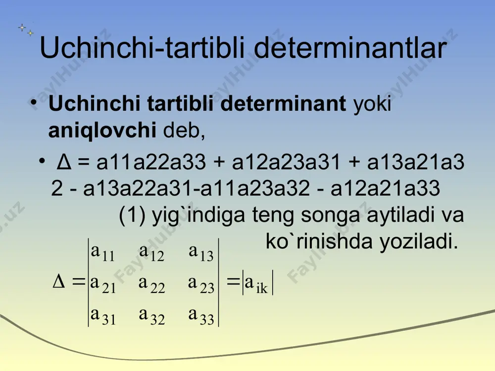 yuqori tartibli determinantlarni hisoblash - Page 5