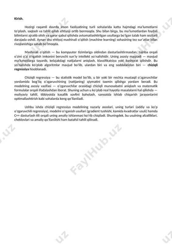 ay usullari bor? mashinani oʻqitish — sunʼiy intellektning kompyuterlarga biron-bir dasturlashsiz tajribadan oʻrganish imkoniyatini beradigan sohasi. texnologiya katta hajmdagi maʼlumotlarni qayta ishlash, ulardagi qonuniyatlarni aniqlash va yuqori aniqlik bilan prognoz qilishga imkon beradi. yugurish vaqtida siz uchun maxsus yaratilgan pleylistning ishga tushishi yoki qiziqishlaringizga koʻra mahsulotlar toʻplamini koʻrishingiz — bularning barchasi mashinani oʻqitish natijasidir. maqolada kompyuterlarning qanday oʻqishi, foydalanuvchilar yordami, qachon ularga oʻqituvchi kerak boʻlishi haqida va boshqa mavzularda soʻz yuritamiz. mashinani oʻqitishning uch turi mavjud: nazorat ostidagi oʻqitish. oʻqitish boshlanishidan oldin “oʻqituvchi”, yaʼni odam toʻgʻri javobni biladi. faqat mashinani toʻgʻri javobni tanlash mantigʻini tushunishga oʻrgatish kerak boʻladi. nazorat qilinmaydigan oʻqitish. oʻqitish boshlanishidan oldin toʻgʻri javoblar boʻlmaydi. model maʼlumotlarning katta massivini tahlil qilishni, yashirin bogʻliqlik va algoritmlarni qidirishni oʻrganadi. mustahkamlovchi oʻqitish. oʻqitish foydalanuvchi amallarining variativligi asosida amalga oshiriladi. misol sifatida kompyuter bilan shaxmat, narda yoki shashka oʻyinlarini keltirish mumkin. model foydalanuvchilarning yurishlarini eslab qoladi va strategiyani oldindan hisoblashni oʻrganadi. maqolada …