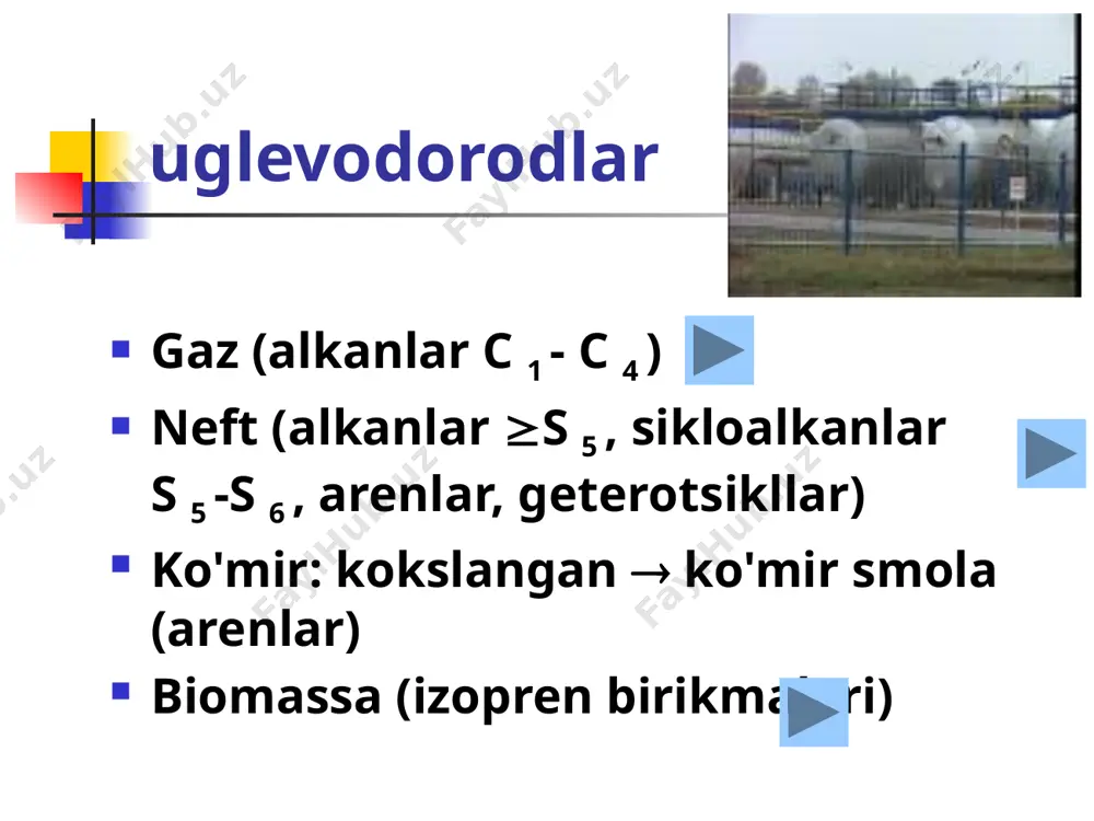 inlar aminokislotalar  oqsillar nukleotidlar va nukleozidlar - nuklein kislotalar bizning asosiy narsa xom ashyo... vazifalarga misollar vazifalarga misollar tabiatdagi izopren birikmalari terpenlar "diizoprenlar" di-, tri-, tetraterpenlar [(ch 3 ) 2 c=ch-(ch 2 ) 2 -c(ch 3 )=ch-(ch 2 ) 2 -c(ch 3 )=ch-ch 2 -] 2 skualen - tetraterpen tabiiy kauchuk (sis-poliizopren) va gutta-percha (trans-poliizopren) limonen nukleotidlar adenozin monofosfat nk parchasi molekulalardan tashkil topgan monosaxarid qoldiqlari, geterotsiklik asoslar va fosfor kislotasi atp + h 2 o  adp + h 3 ro 4 adp + h 2 o  amp + h 3 ro 4 nukleozidlar bobych.ru azotli asoslar chemistry.ssu.samara.ru aminokislotalar oqsillar va peptidlarning gidrolizi: + naoh  r-ch(nh2 ) -coona, + hcl  r-ch(nh3cl ) -cooh aminokislotalar alifatik glitsin ch 2 nh 2 -cooh, alanin ch 3 -ch (nh 2 ) -cooh aromatik fenilalanin ph -ch(nh2 ) -cooh ikkilamchi aminlar lizin ikkilamchi kislota glutamik kislota oltingugurt sistein hs …