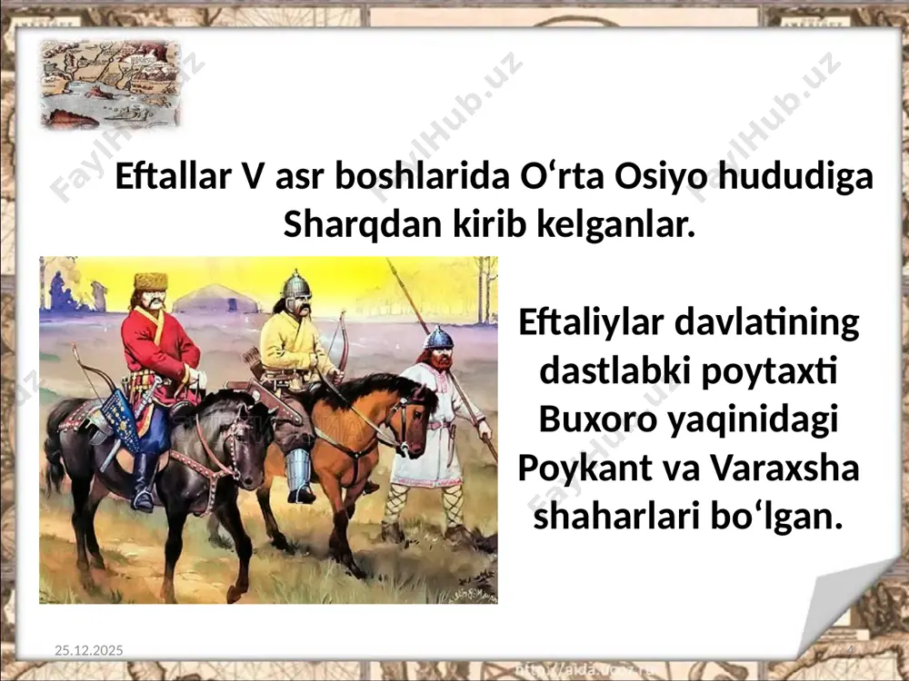 eftallar davlati. eftallar davrida ijtimoiy-iqtisodiy va madaniy hayot. 7 - sinf - Page 4