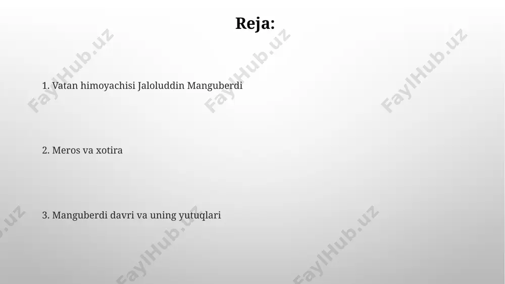 movarounnahrni bosib olgan chingizxon qoʻshinlariga qarshi 20 dan ortiq yirik janglarda qatnashgan, ularda minglab jangchilar halok bo'lgan. manguberdi qoʻshinlari oʻzining chaqqonlik va harbiy strategiyasi bilan mashhur boʻlib, dushmanning son jihatdan ustunligiga qaramay, kutilmagan hujumlar va tuzoqlar yordamida ularga sezilarli zarar yetkazgan. harbiy iste’dodining namoyon bo’lishi uning harbiy iste'dodi, ayniqsa, mo'g'ullar imperiyasi qo'shinlariga qarshi kurashda, 120,000 dan ortiq qo'shinni boshqarish va murakkab taktik manevrlarni amalga oshirishda yaqqol ko'rinib turdi. jaloliddin manguberdi o'zining tezkor va samarali harbiy qarorlari, shuningdek, qo'shinlarni muvaffaqiyatli boshqarish orqali, dushmanning ancha ko'p sonli qo'shinlariga qarshi bir necha muhim g'alabalarni qo'lga kiritdi. movarounnahrdagi siyosiy vaziyat movarounnahr 13-asrning birinchi yarmida chingizxon istilosidan keyin siyosiy jihatdan parchalangan edi, bir necha mustaqil amirlik va xonliklarga bo'linib ketgan. jaloliddin manguberdi davrida movarounnahrda turli qabilalar va etnik guruhlar o'rtasidagi kuchli raqobat, ichki nizolar va taxt uchun kurash kuzatilgan. strategik ahamiyatga ega janglar jaloliddin manguberdi 1221-yilda parvon daryosi bo'yida bo'lib o'tgan jangda moʻgʻullar armiyasining anchagina …