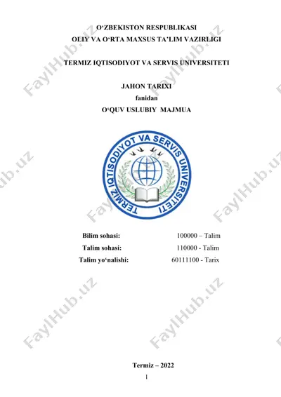 o‘quv uslubiylar majmuasi — DOC
