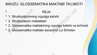 glossematika maktabi ta'limoti — PPTX