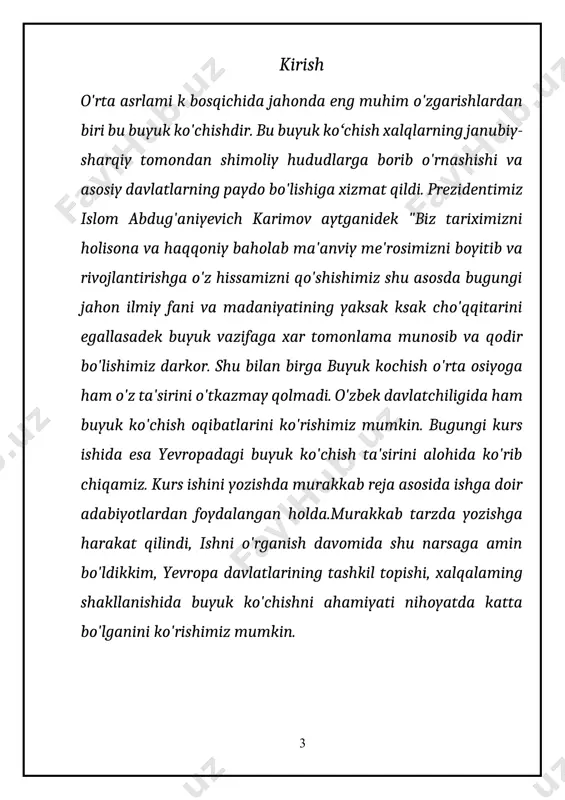 tlar davlati bo'lib, u ko'p qabilali ittifoq edi, bu ittifaq o'zining ostgot qabilasidan tayagqari, va sharqqiy sarmat qabilalaridan bir qanchasini o'z ichiga olgan edi, bu davlatga korol germanaris 50 yil boshchilik qildi (u 375 yilda vafot etdi). osttotlarning o'zlari mahalliy madaniyat ta'siriga anchagina berilib,mahalliy aholi bilan qisman aralashib kega boshlagan edi. qora dengiz bo'yidagi gotlarga qora dengiz bo'yvdagi grek koloniyalar inint va ayniqsa bospor podsholigining antik madaniyati anchatina o'z ta'sirini o'tkazdi. 375 yilda qora dengiz bo'yiga ostyodan juda ko'p sonli gunn- lar qabilasi keldi. gunnlar (bülarning bir qiomi turk irqi-dan, bir qismi mo'g'ul irqidan bo'lsa kerak) ko'chmanchi xalq bo'lib, bir vaqtlar xitoy chegaralarida yashar edilar, keyin ular butun o'rta osiyoni bosib o'tib, nihoyat, janubiy ural bilan kaspiy dengizi o'rtasidagi kas kasply darvozasi organ don va dnepr havzasiga kirib bordilar tgunalar ostgorlar ittifoqiga qaqshatgich zarba berdilar. gunnlar ostgoriami o'zlariga bo'ysundirib, ular bilan birgalikda vestgotlar ustiga yurish qildilar. gunnlar tomonidan tor-mor qilinishi …