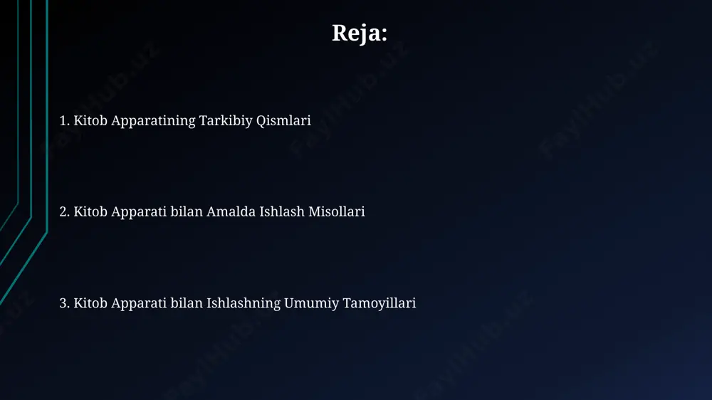 ilishi zarur. kamida 2 ta turli xil manba (kitob, maqola, veb-sayt)dan foydalanish va har bir manbaning ishonchliligi va tegishliligiga ishonch hosil qilish akademik ishlarning sifatini oshiradi. izohlar va qo'shimchalar bilan ishlash qo'shimchalar, masalan, jadvallar yoki diagrammalar, ma'lumotlarni vizual ravishda taqdim etishga yordam beradi va matnni tahlil qilishni 2-3 baravar tezlashtirishi mumkin. izohlar va qo'shimchalar matnning tushunilishiga 15-20% gacha yordam beradi, shuning uchun ularning aniq va qisqa bo'lishi muhim; qo'shimcha ma'lumotlarni faqat zarur bo'lganda qo'shish kerak. matn bilan ishlash usullari matnni qisqartirishda 10% dan oshmasligi kerak, lekin asosiy ma’lumotlar saqlanishi shart. qisqartirilgan matn 200 so‘zdan oshmasligi tavsiya etiladi. matnni tarjima qilishda parallel korpuslardan foydalanish tavsiya etiladi. tarjima aniqligi 90% dan kam bo‘lmasligi uchun, kamida 2 ta manbadan foydalanish kerak. kitobning formatlash va tahrirlash kitobning sahifa soni 200 dan oshganda, boblarga bo'linish va sarlavhalarni aniq belgilash o'quvchilar uchun navigatsiyani osonlashtiradi. tahrirlash jarayonida kamida 2 marta, muharrir va muallif o'rtasida kontentni tekshirish va …