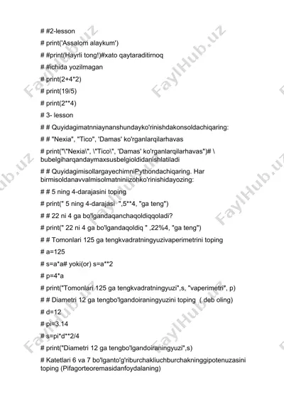 python coding lessons — DOC