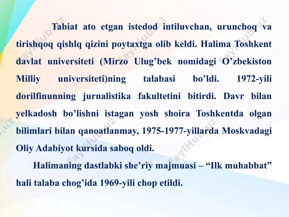 halima xudoyberdiyevaning hayoti va ijodi. - Page 4