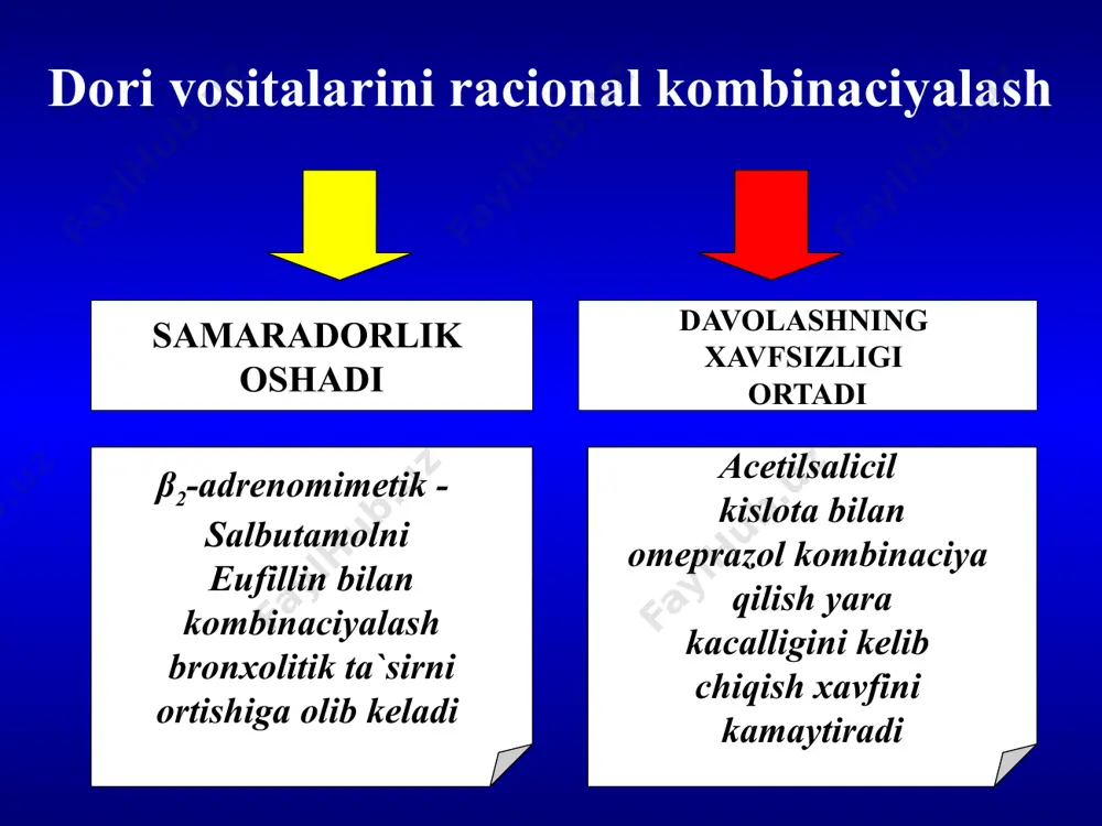 ing alkogol bilan farmakokinetik o`zaro ta`siri (1) dv larni «antabusga uxshash» ta`siri etanol acet- aldegid sirka kislotasi acetaldegid- degidrogenaza «acetaldegid sindromi» qizib ketish, qaltirash, nafas qisishi, yurak urishi, qurquv metronidazol xloramfenikol furazolidon cefalosporinlar klotrimazol dv larning alkogol bilan farmakokinetik o`zaro ta`siri (2) alkogolning dv lar metabolizmga ta`siri alkogol yuqori dozada bir marta qabul qilinsa kam dozada uzoq vaqt qabul qilinsa barcha citoxrom p-450 izofermentlari ingbirlanadi cyp2e1 indukciyasi dv larning alkogol bilan o`zaro ta`siri (1) alkogol neyroleptiklar antidepressantlar trankvilizatorlar narkotik analgetiklar mns faoliyatini susaytiradi, xattoki nafas tuxtashi mumkin + dv larning alkogol bilan o`zaro ta`siri (2) alkogol klofelin kollaps amneziya o`lim holati + image1.emf image2.emf oleobject1.bin oleobject2.bin image3.jpeg image4.gif image5.jpeg image6.png image7.jpeg image8.jpeg image9.jpeg image10.jpeg image11.wmf image12.png image13.gif image14.jpeg image15.jpeg image16.jpeg