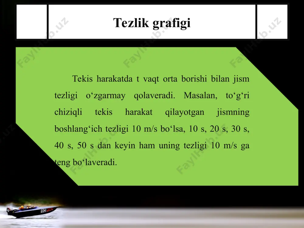 to‘g‘ri chiziqli tekis harakatning grafik tasviri 7-sinf - Page 5