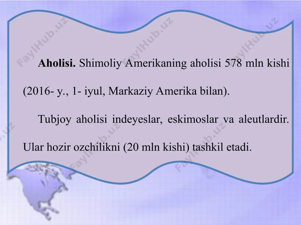ilingan. tabiatni muhofaza qilish, uni asrab-avaylash va kelajak avlodga qoldirish maqsadida ko‘plab milliy bog‘lar, qo‘riqxonalar bunyod etilgan. materikda birinchi milliy bog‘ 1872- yili (yelloustoun) aqshda tashkil etilgan. vud-baffalo, yelloustoun, grand-kanyon, sekvoyya, mamont, ajal vodiysi, jasper, katmay, el-viskaino, yosemit va boshqalar eng yirik milliy parklar va qo‘riqxonalardir. ularning maydoni bo‘yicha shimoliy amerika materigi dunyoda birinchi o‘rinni egallaydi. yelloustoun vud-baffalo grand-kanyon katmay