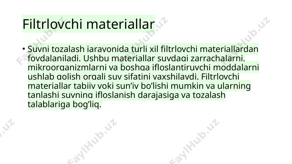 filtrlovchi materiallar - Page 3