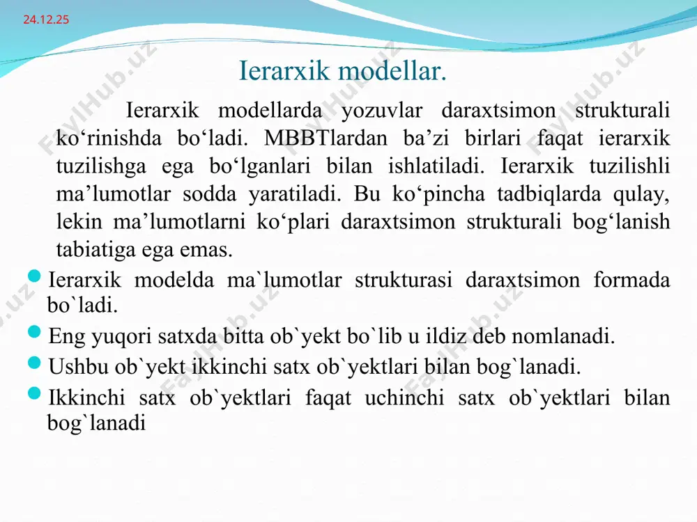 ma’lumot modeli tushunchasi - Page 4