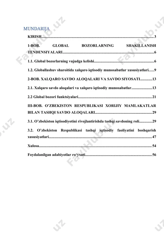 ib, xalqaro kapital bozori kelib chiqadi. bu mamlakatlar o'rtasidagi kapitalni to'plash va qayta taqsimlashni ta'minlaydigan iqtisodiy munosabatlar tizimidir. agar global pul bozori omilni belgilasa, uning asboblarining yuqori likvidligi, keyin esa jahon kapitali bozorida - kredit xavfi qarz oluvchi, foiz xavfi, siyosiy xavf va boshqalar. xalqaro iqtisodiy munosabatlarning an'anaviy va eng rivojlangan shakli jahon bozorida tashqi savdo hisoblanadi. global bozorning umumiy hajmining 80 foizi savdo hisobvarasi. ingliz tilidan olib boradigan etakchi ilmiy nazariya klassik siyosiy iqtisodiyot jahon iqtisodiy fikrlarini rivojlantirish bilan birgalikda uning rivojlanishida bir qator bosqichlar o'tdi. biroq, ularning markaziy savollari quyidagilar edi: · xalqaro mehnat taqsimotining asosi nima? · shaxsiy mamlakatlar va mintaqalar uchun qanday xalqaro ixtisoslik eng samarali va ularni eng katta foyda keltiradi? · qaysi omillar mamlakatning jahon bozorida raqobatbardoshligi bilan oldindan belgilab qo'yiladimi? har qanday mamlakat uchun tashqi savdo aylanmasining o'rni engish qiyin. j. sax ta'rifiga ko'ra, "dunyoning har qanday mamlakatining iqtisodiy yutug'i tashqi savdoga asoslangan. …
