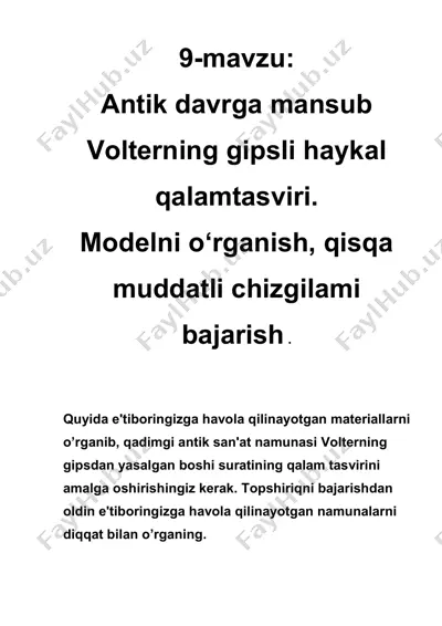 volterning gipsli haykal qalamtasviri — PDF