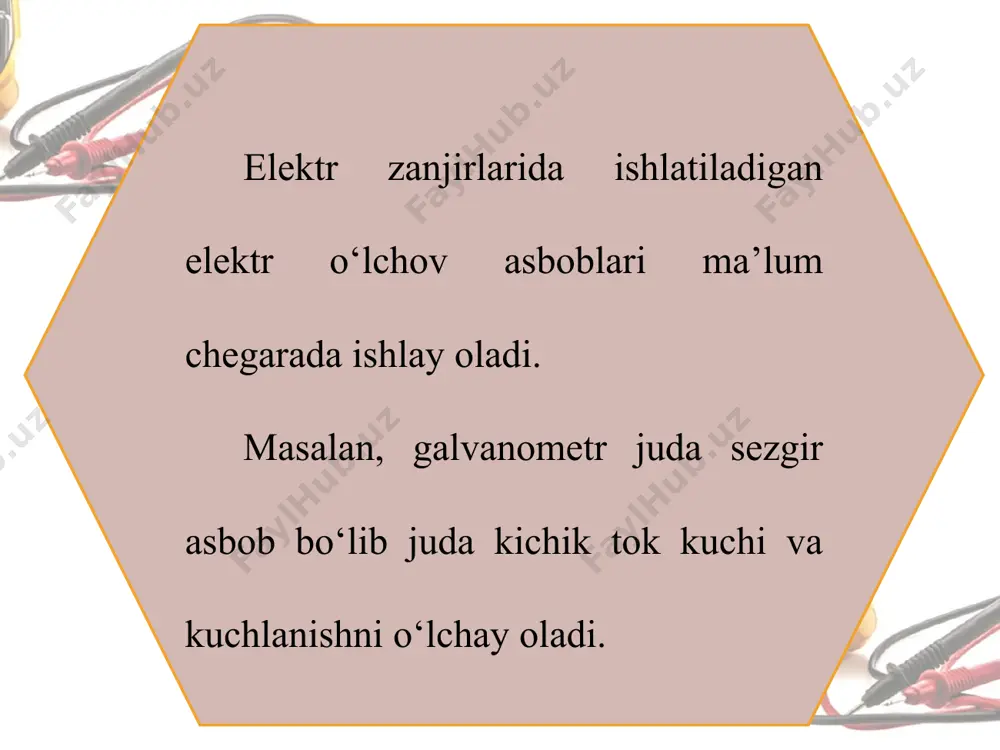 matli kuchlanishlarni o‘lchaydigan voltmetrlar shu tamoyilda ishlaydi.