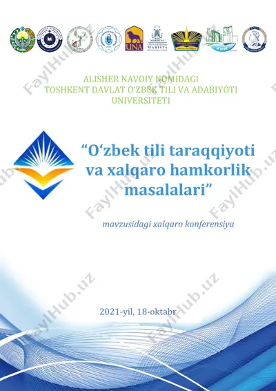 xalqaro ilmiy-amaliy anjuman materiallari — PDF