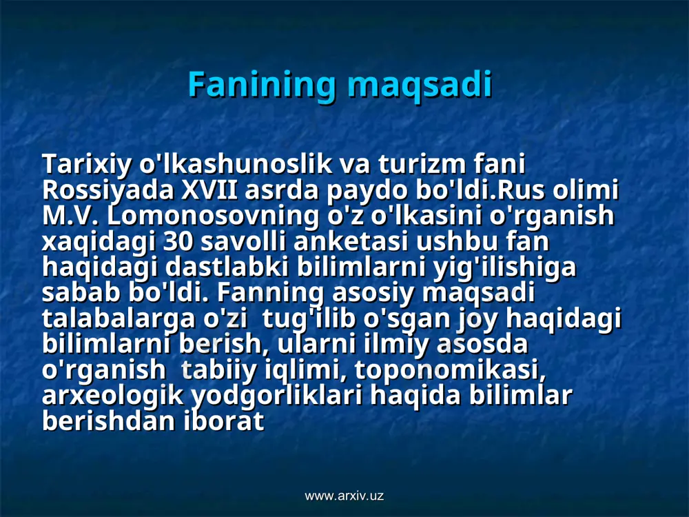 tarixiy o’lkashunoslik va turizm tarixi va turlari - Page 4