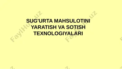 sug'urta mahsulotini yaratish va sotish texnologiyalari — PPTX