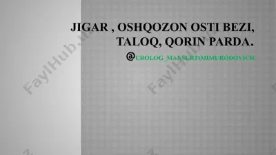 jigar anatomiyasi — PPTX